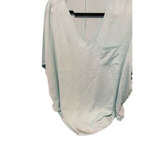 Women's Loose Fitting Teal Tunic w/V Neck by Summer 10 Size L